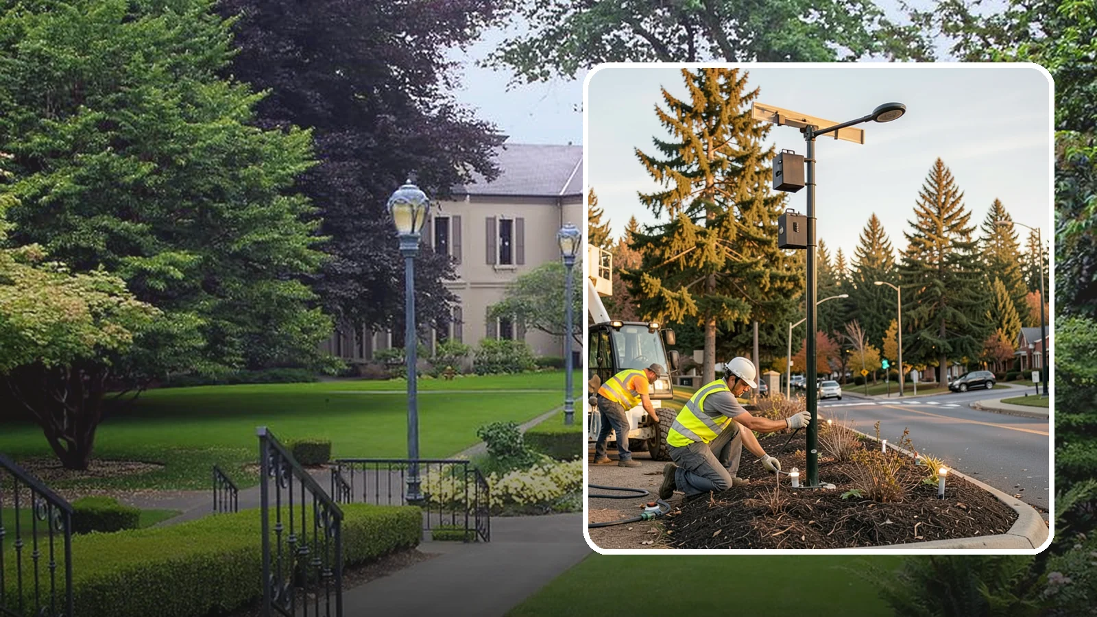 Landscape Lighting Maintenance in Woodinville, King County, WA - Ongoing upkeep of low-voltage landscape lighting across municipal grounds, entries, and civic spaces.