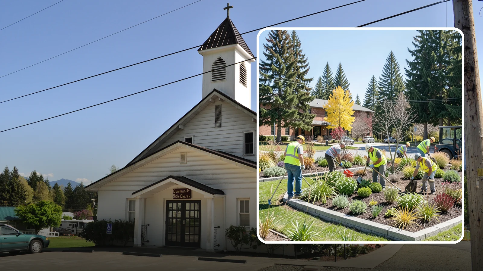 Landscape Renovations in Concrete, Skagit County, WA - Renovation of tired or failing public landscapes into durable, low-maintenance, and attractive grounds.
