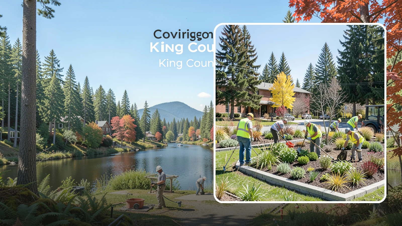 Landscape Renovations in Covington, King County, WA - Renovation of tired or failing public landscapes into durable, low-maintenance, and attractive grounds.