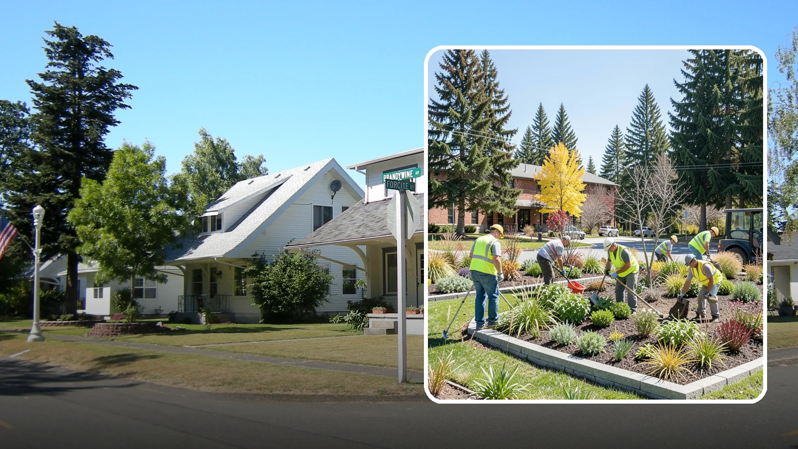 Landscape Renovations in DuPont, Pierce County, WA - Renovation of tired or failing public landscapes into durable, low-maintenance, and attractive grounds.
