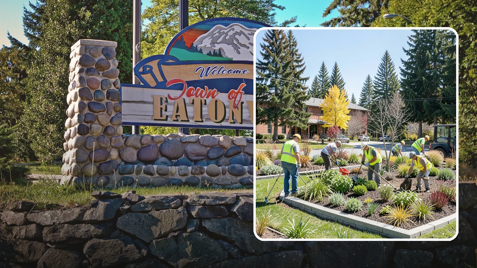 Landscape Renovations in Eatonville, Pierce County, WA - Renovation of tired or failing public landscapes into durable, low-maintenance, and attractive grounds.