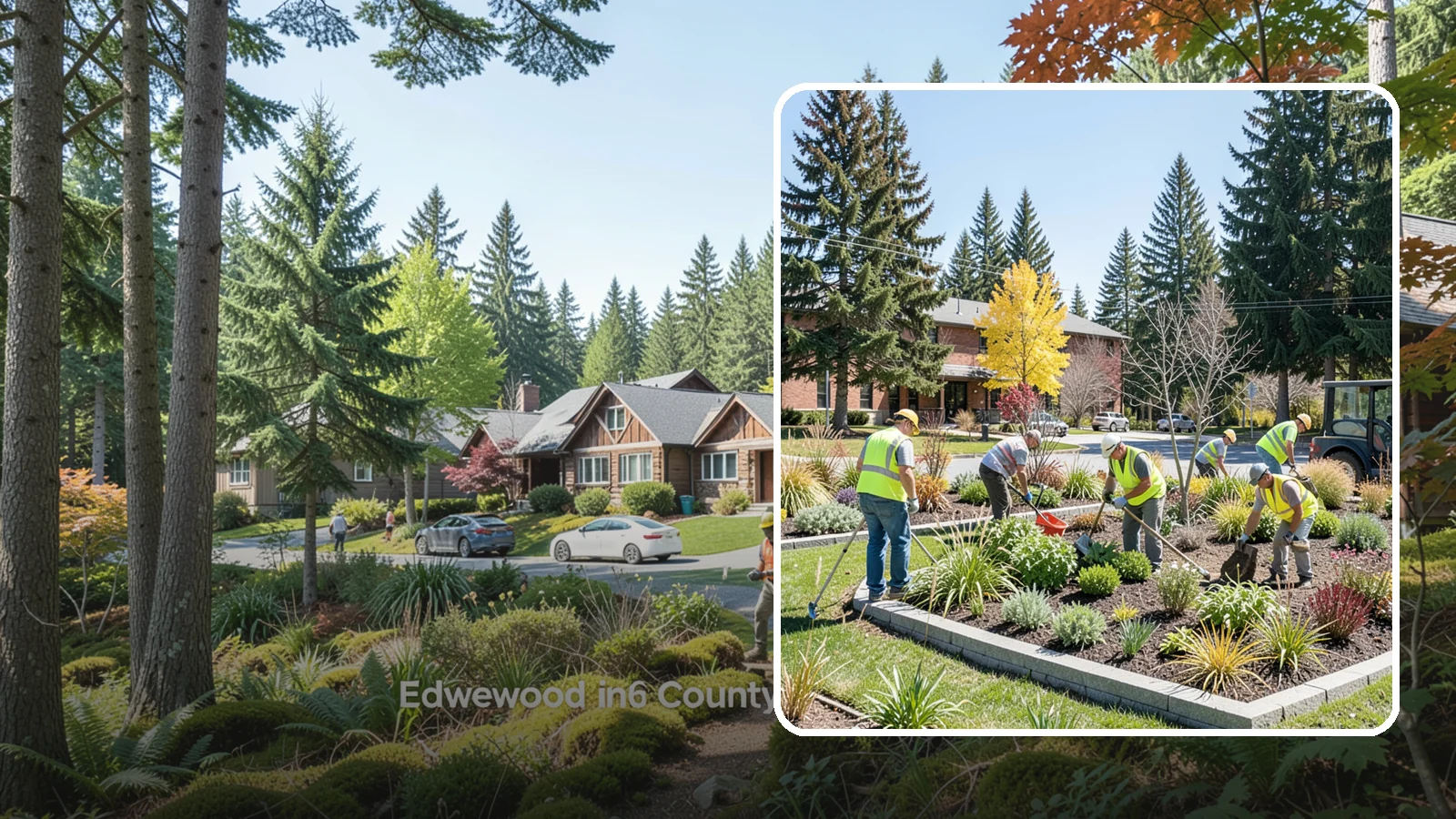 Landscape Renovations in Edgewood, Pierce County, WA - Renovation of tired or failing public landscapes into durable, low-maintenance, and attractive grounds.