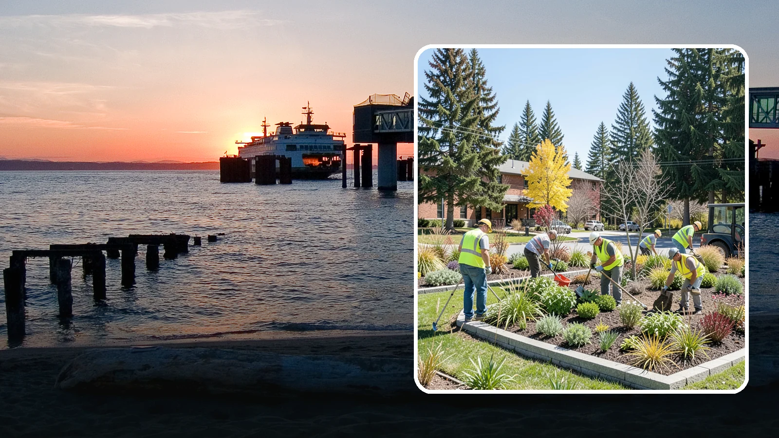Landscape Renovations in Edmonds, Snohomish County, WA - Renovation of tired or failing public landscapes into durable, low-maintenance, and attractive grounds.