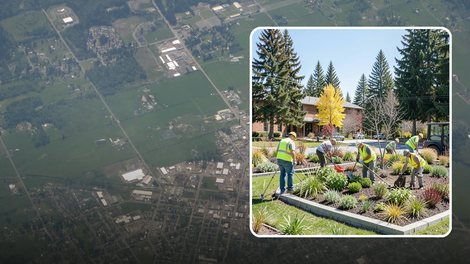 Landscape Renovations in Enumclaw, King County, WA - Renovation of tired or failing public landscapes into durable, low-maintenance, and attractive grounds.