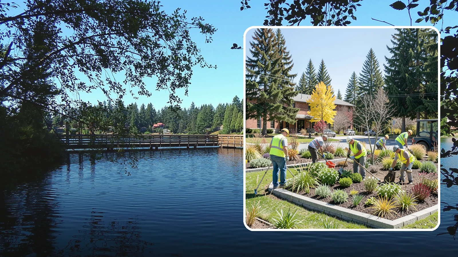 Landscape Renovations in Federal Way, King County, WA - Renovation of tired or failing public landscapes into durable, low-maintenance, and attractive grounds.