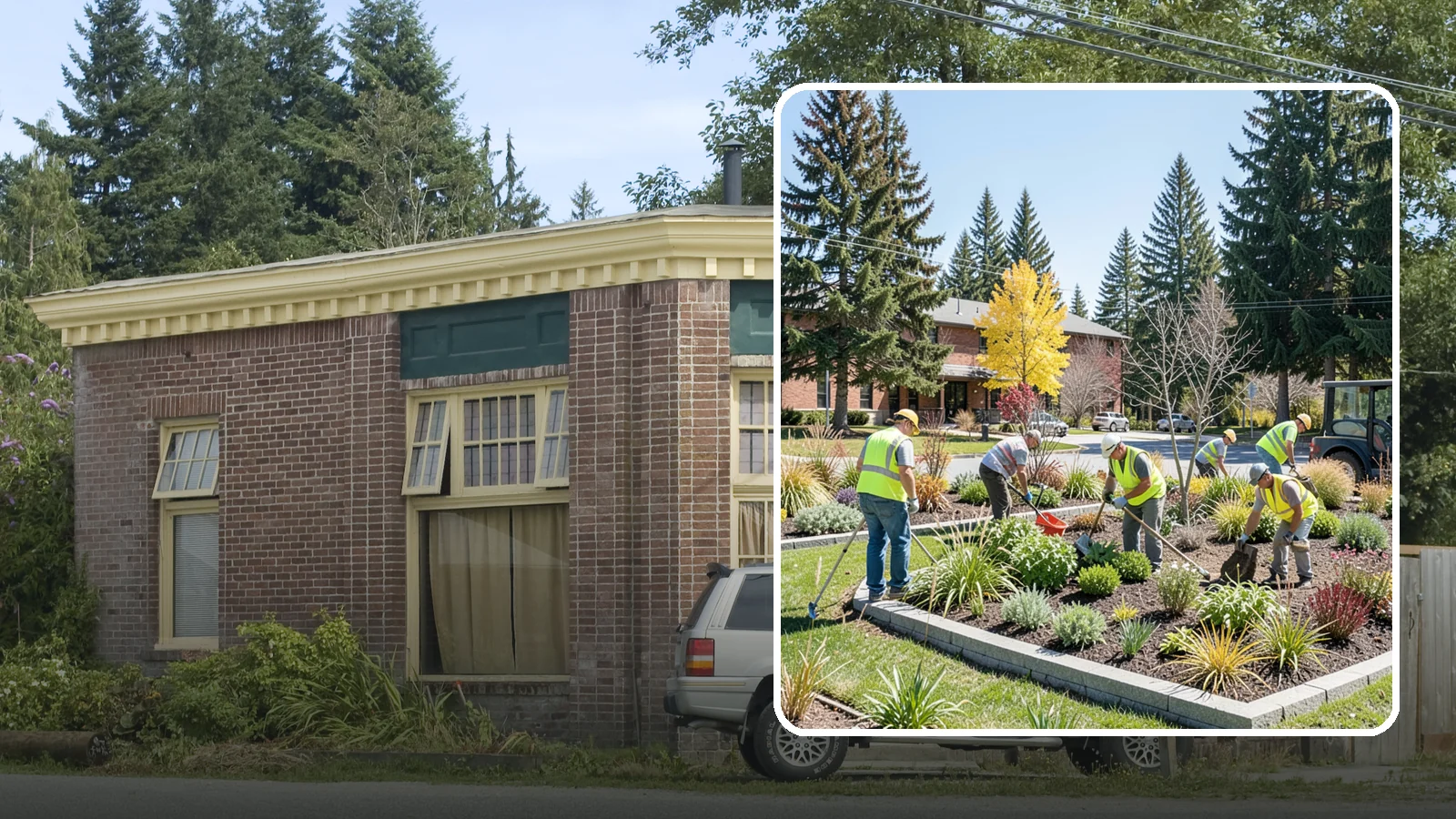Landscape Renovations in Hamilton, Skagit County, WA - Renovation of tired or failing public landscapes into durable, low-maintenance, and attractive grounds.
