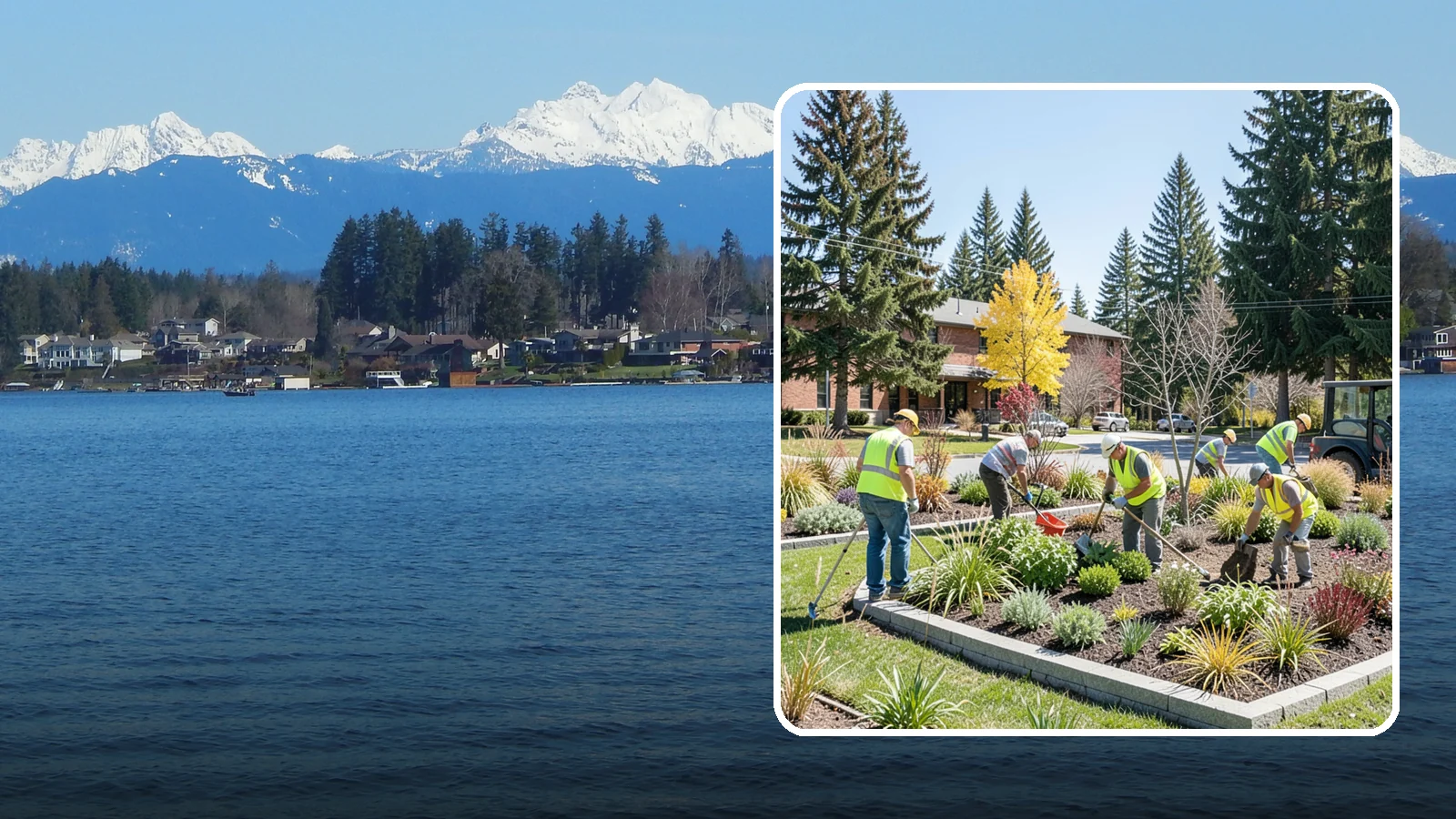 Landscape Renovations in Lake Stevens, Snohomish County, WA - Renovation of tired or failing public landscapes into durable, low-maintenance, and attractive grounds.