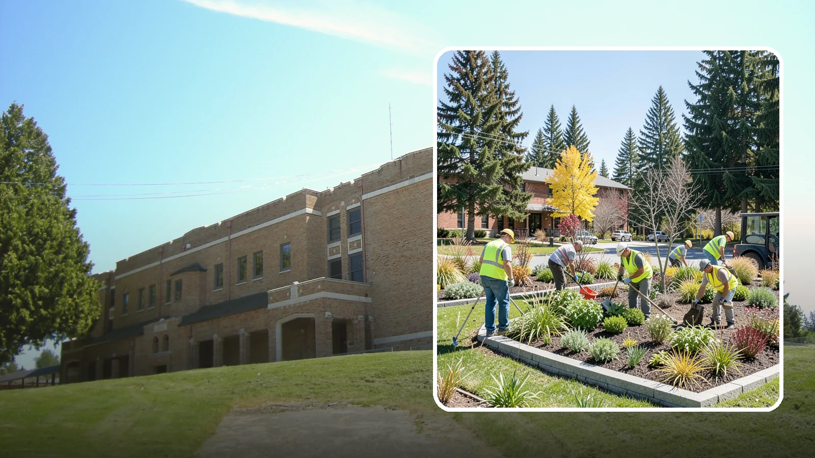 Landscape Renovations in Maple Valley, King County, WA - Renovation of tired or failing public landscapes into durable, low-maintenance, and attractive grounds.