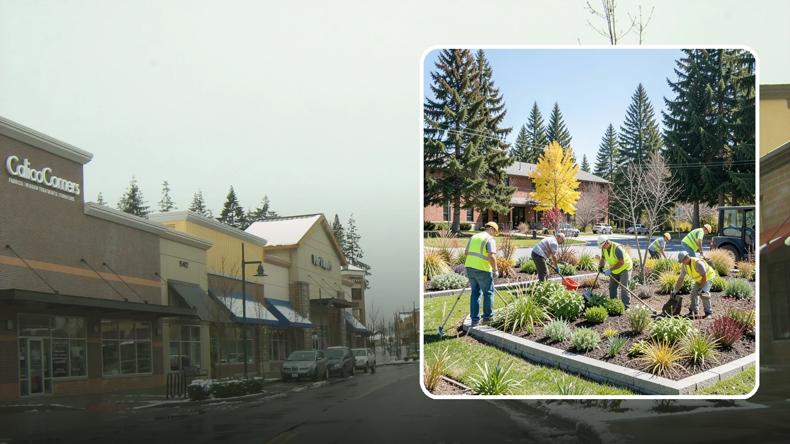 Landscape Renovations in Mill Creek, Snohomish County, WA - Renovation of tired or failing public landscapes into durable, low-maintenance, and attractive grounds.