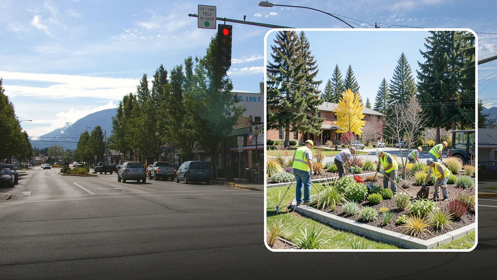 Landscape Renovations in North Bend, King County, WA - Renovation of tired or failing public landscapes into durable, low-maintenance, and attractive grounds.