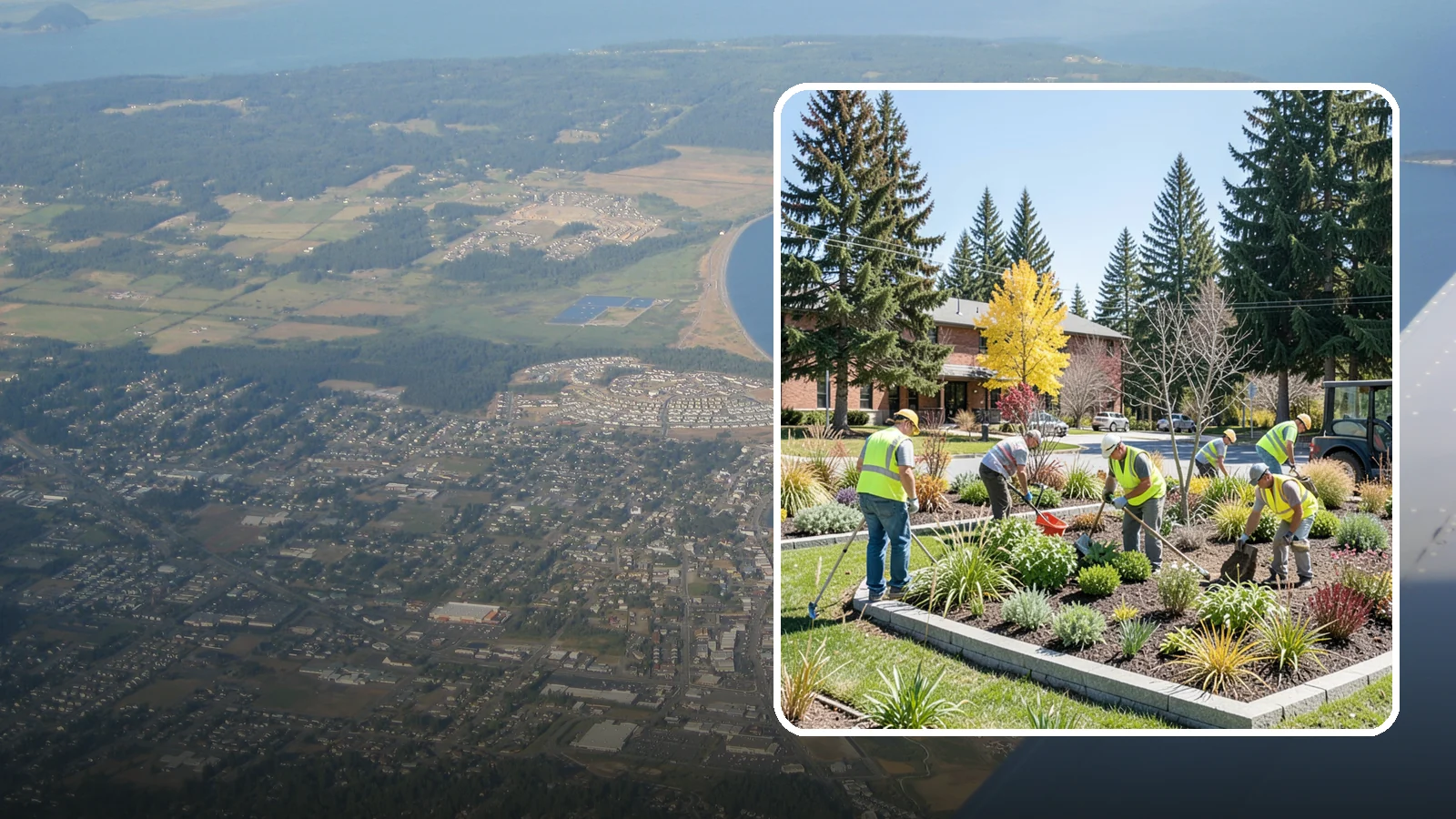Landscape Renovations in Oak Harbor, Island County, WA - Renovation of tired or failing public landscapes into durable, low-maintenance, and attractive grounds.