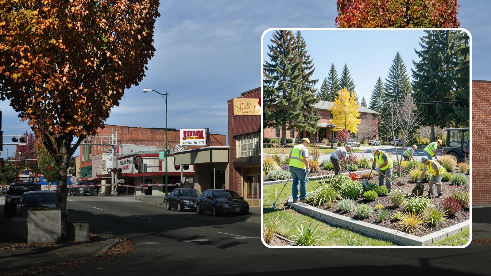 Landscape Renovations in Puyallup, Pierce County, WA - Renovation of tired or failing public landscapes into durable, low-maintenance, and attractive grounds.
