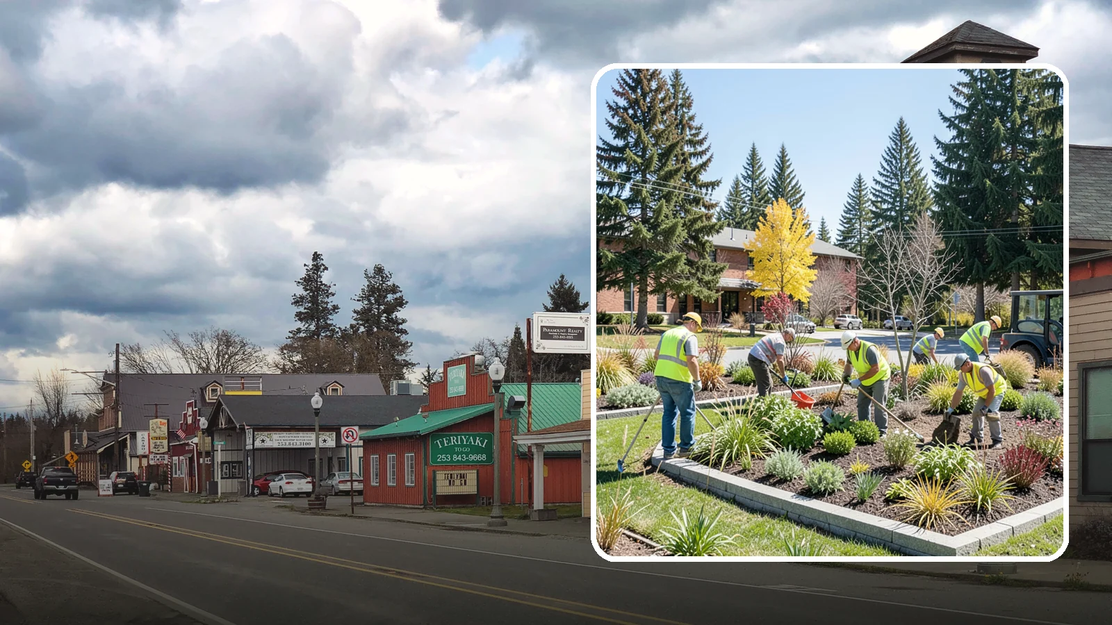 Landscape Renovations in Roy, Pierce County, WA - Renovation of tired or failing public landscapes into durable, low-maintenance, and attractive grounds.