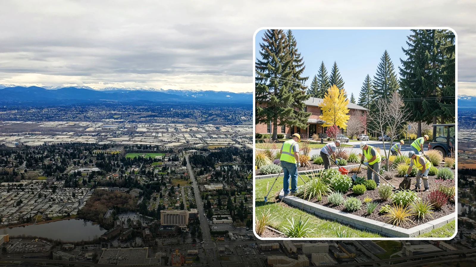 Landscape Renovations in SeaTac, King County, WA - Renovation of tired or failing public landscapes into durable, low-maintenance, and attractive grounds.