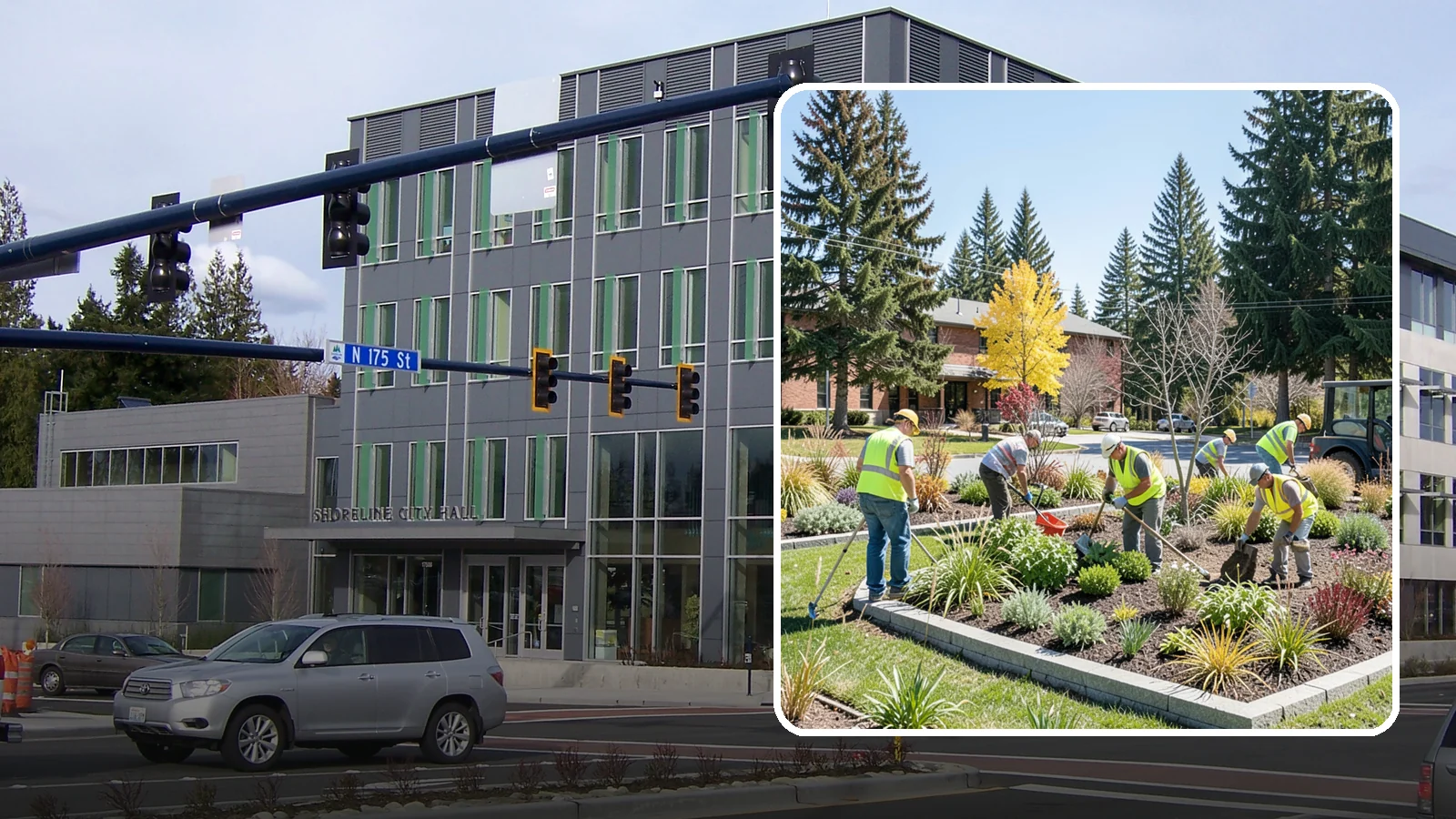 Landscape Renovations in Shoreline, King County, WA - Renovation of tired or failing public landscapes into durable, low-maintenance, and attractive grounds.