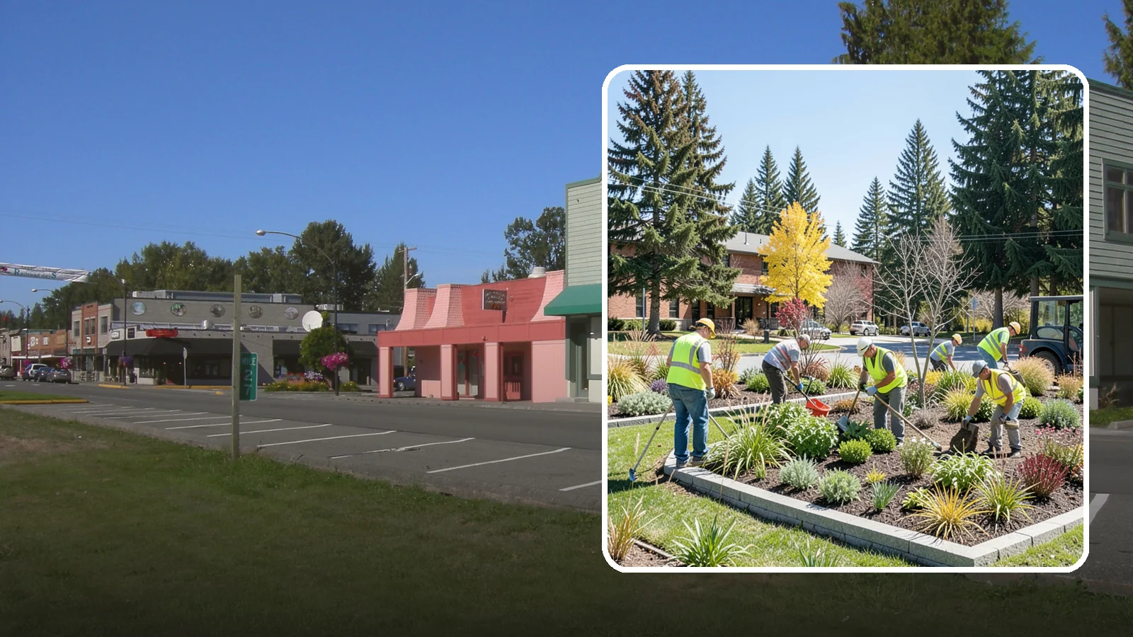 Landscape Renovations in Snoqualmie, King County, WA - Renovation of tired or failing public landscapes into durable, low-maintenance, and attractive grounds.