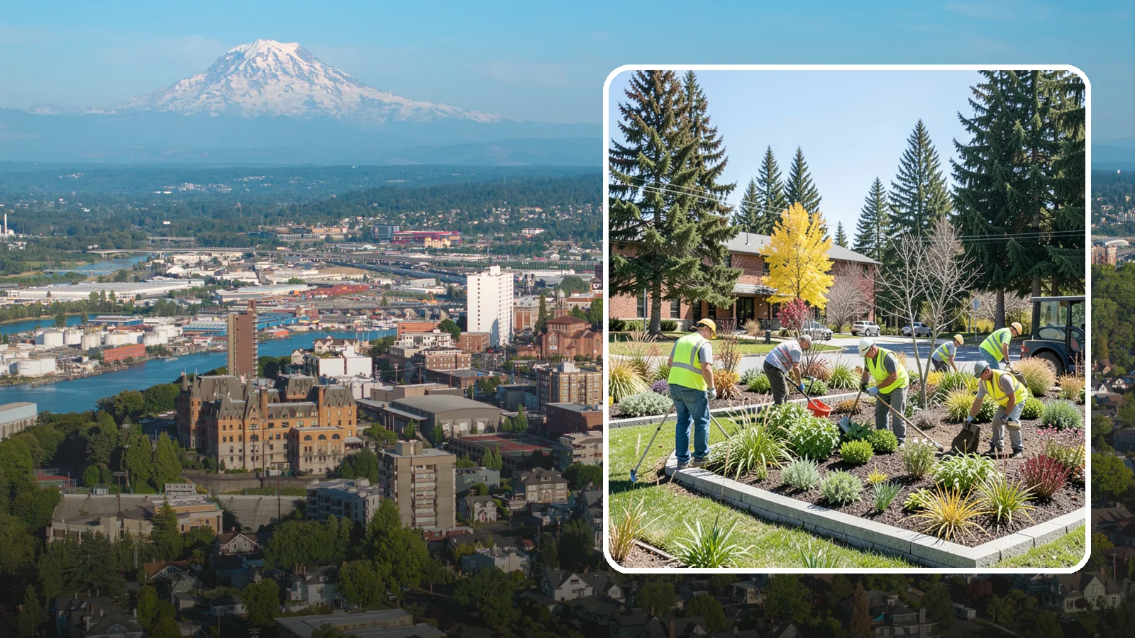 Landscape Renovations in Tacoma, Pierce County, WA - Renovation of tired or failing public landscapes into durable, low-maintenance, and attractive grounds.