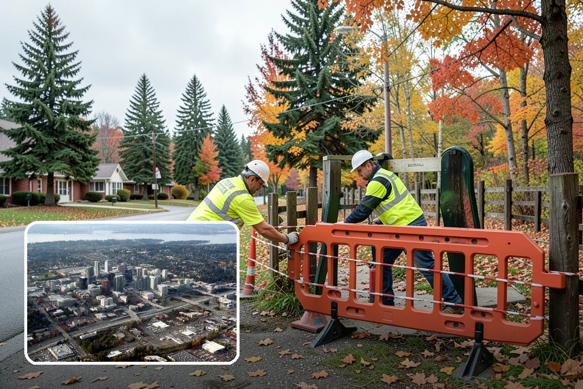 Landslide Debris Removal in Bellevue, King County, WA - Reopens buried access routes with slope-instability precautions in place