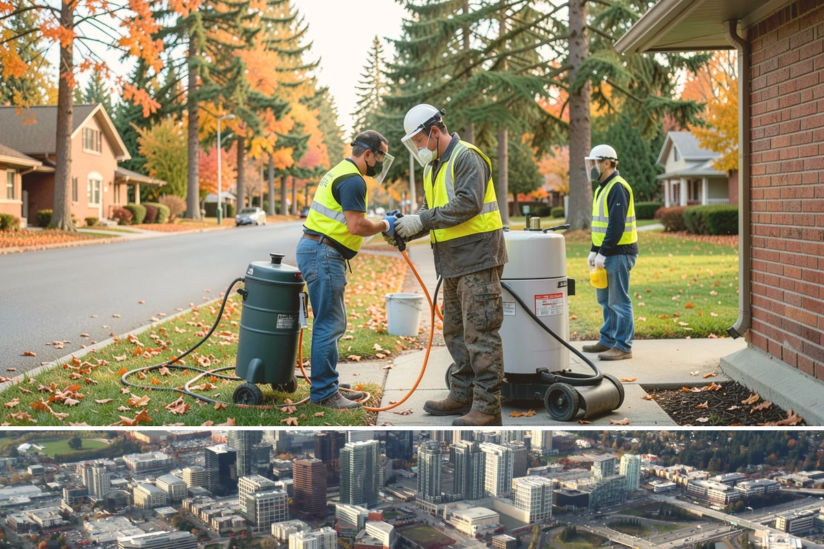 Landslide Debris Removal in Bellevue, King County, WA - Slide activity intensifies from December through March as prolonged rainfall saturates hillside soils across the region.