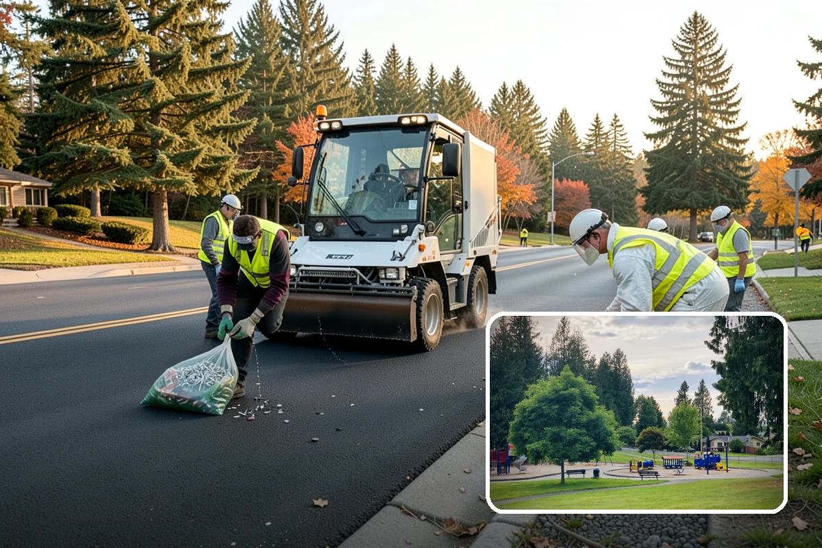 Landslide Debris Removal in Bonney Lake, Pierce County, WA - Reopens buried access routes with slope-instability precautions in place