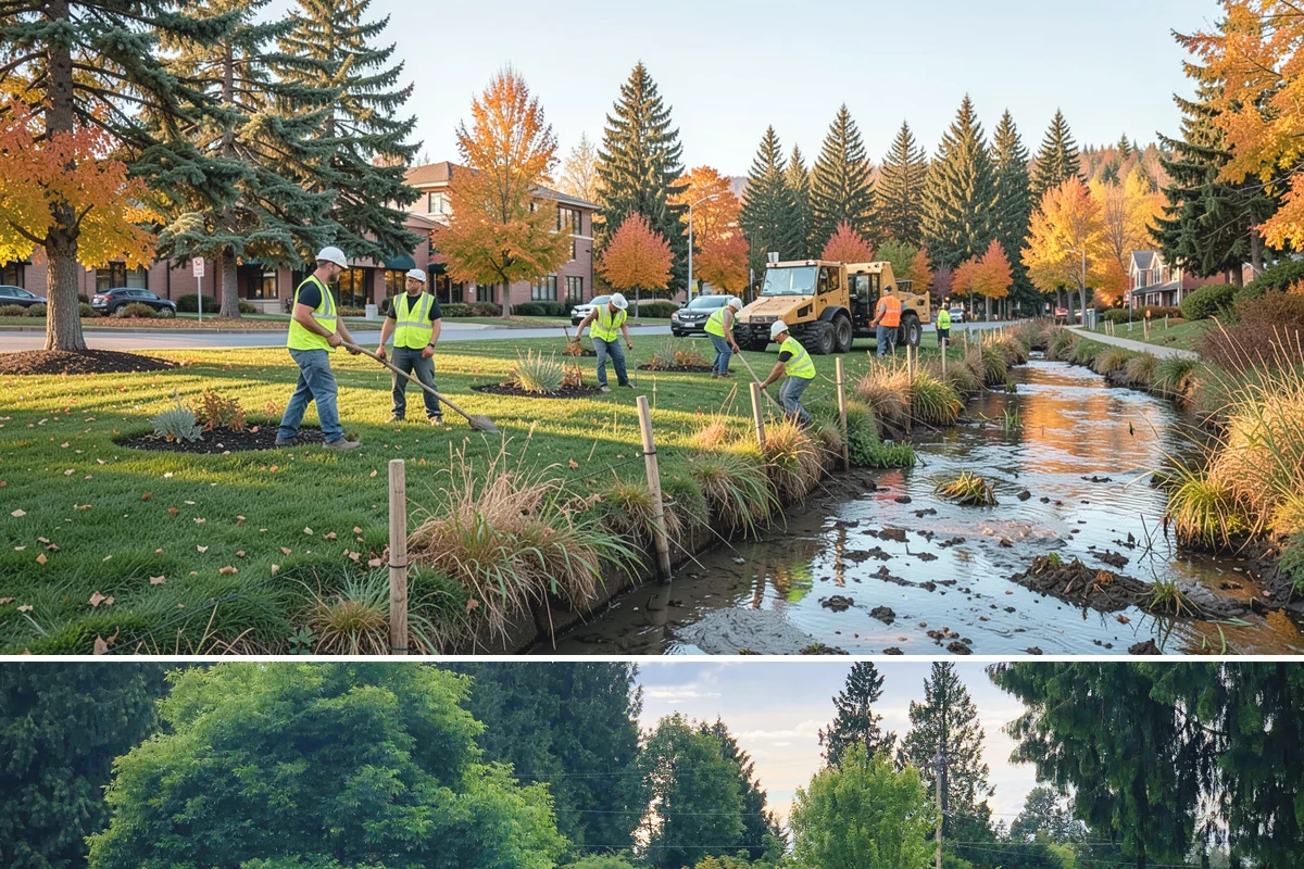 Landslide Debris Removal in Bonney Lake, Pierce County, WA - Slide activity intensifies from December through March as prolonged rainfall saturates hillside soils across the region.