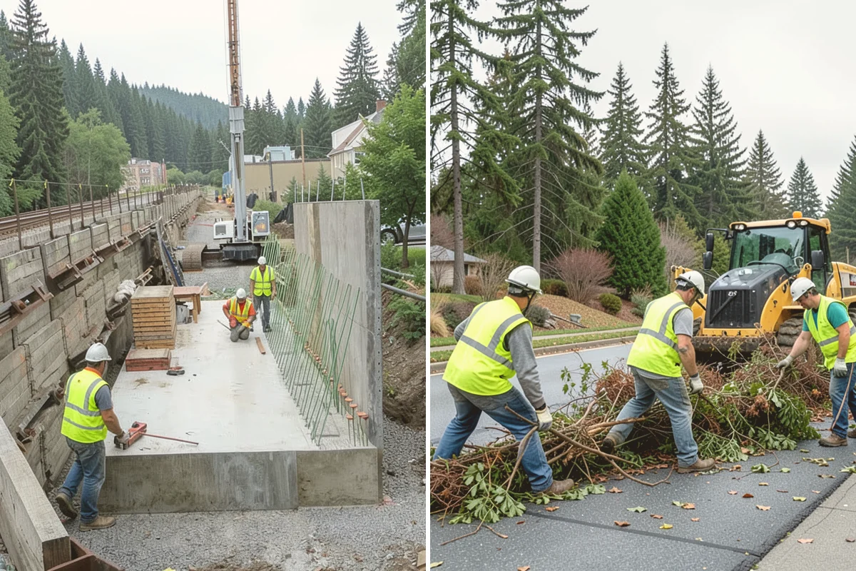 Landslide Debris Removal in Edmonds, Snohomish County, WA - Coordinate with geotechnical and public works staff to confirm slope stability