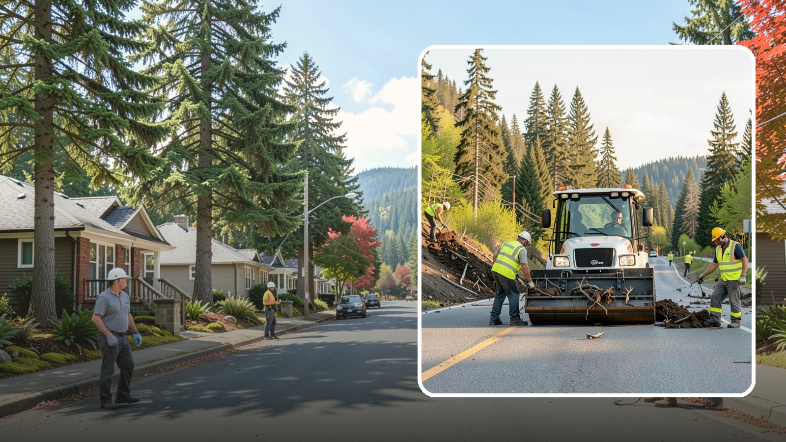 Landslide Debris Removal in Hunts Point, King County, WA - Safe removal of slide material from roads, trails, and public sites following slope failures in hillside communities.