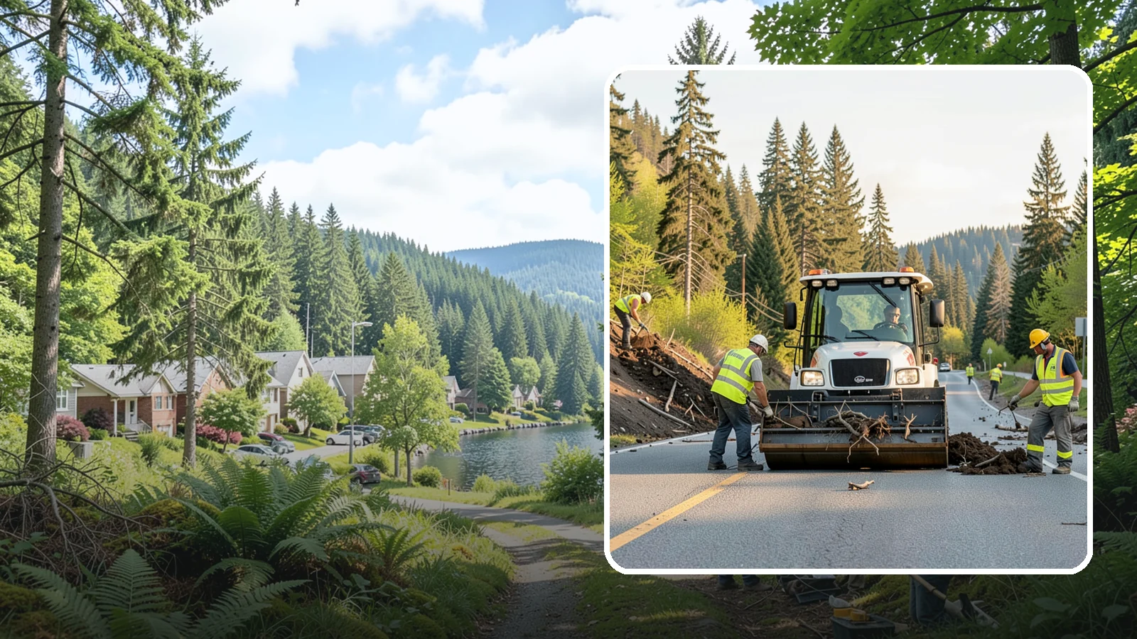 Landslide Debris Removal in Lake Forest Park, King County, WA - Safe removal of slide material from roads, trails, and public sites following slope failures in hillside communities.