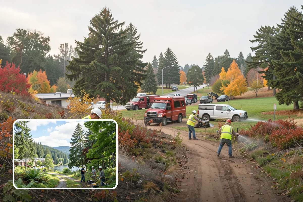 Landslide Debris Removal in Lake Forest Park, King County, WA - Reopens buried access routes with slope-instability precautions in place