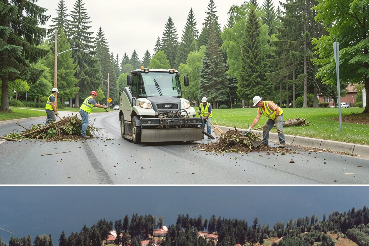 Landslide Debris Removal in Lakewood, Pierce County, WA - Slide activity intensifies from December through March as prolonged rainfall saturates hillside soils across the region.
