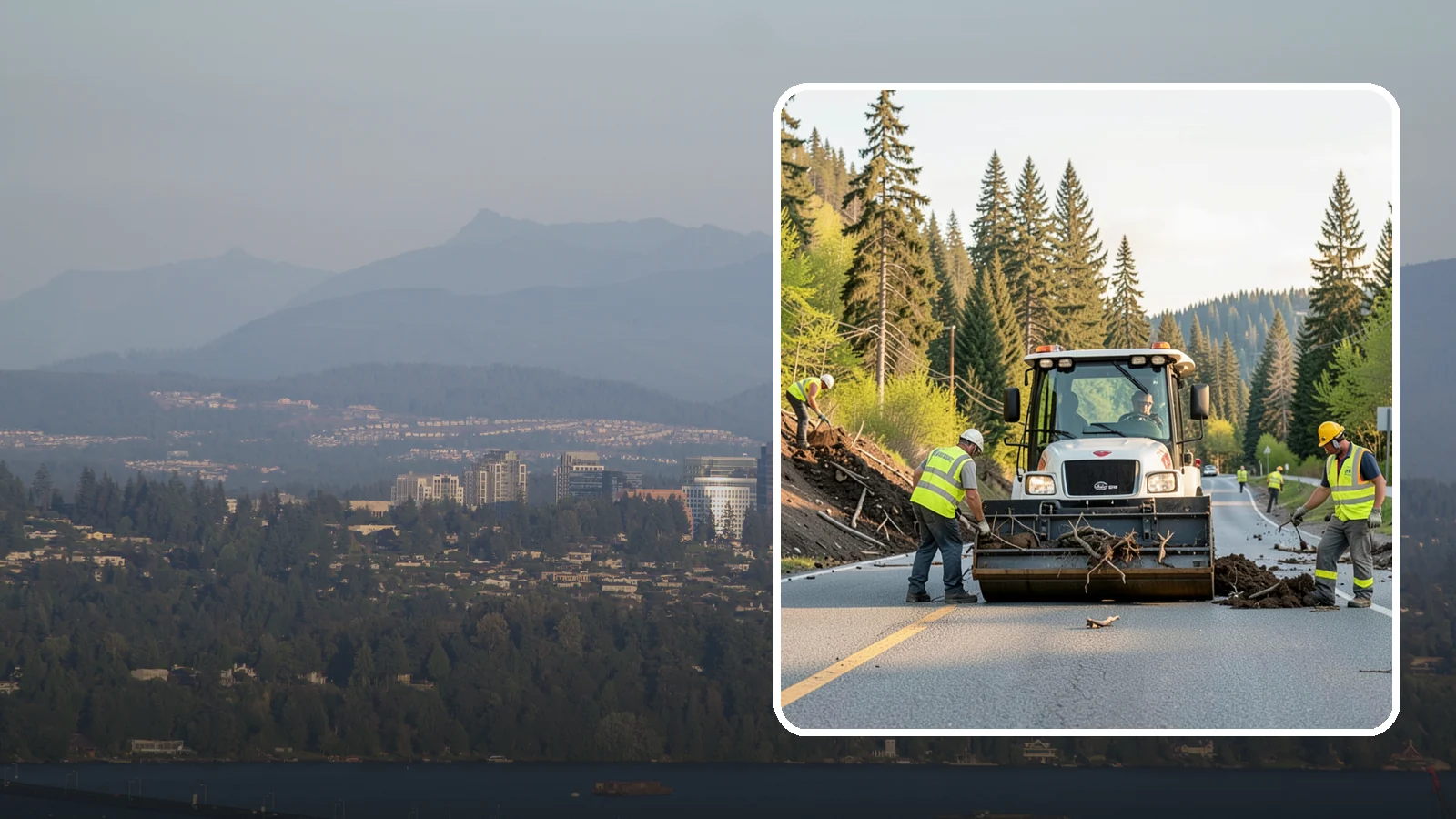 Landslide Debris Removal in Medina, King County, WA - Safe removal of slide material from roads, trails, and public sites following slope failures in hillside communities.