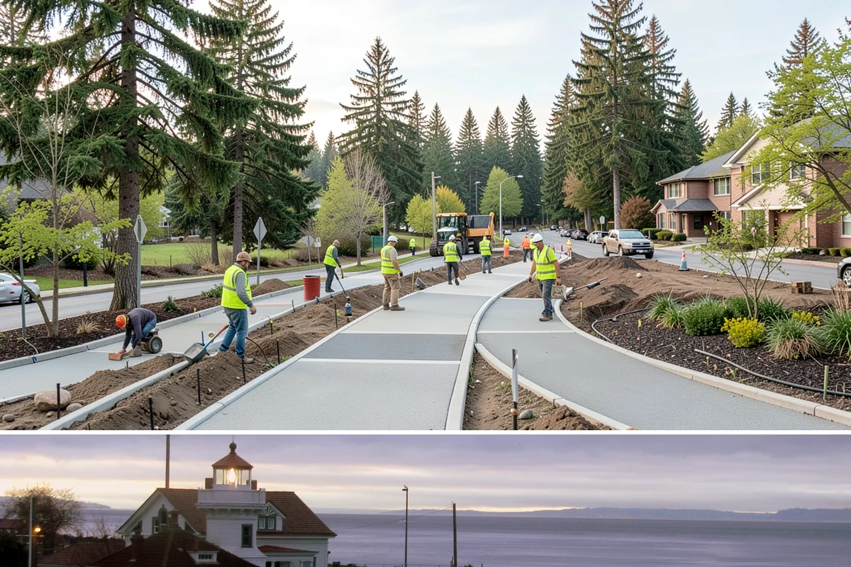 Landslide Debris Removal in Mukilteo, Snohomish County, WA - Slide activity intensifies from December through March as prolonged rainfall saturates hillside soils across the region.