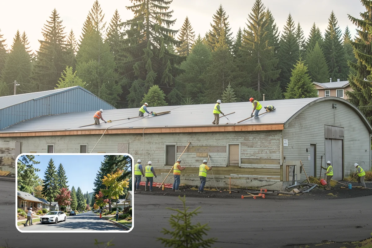 Landslide Debris Removal in Orting, Pierce County, WA - Reopens buried access routes with slope-instability precautions in place
