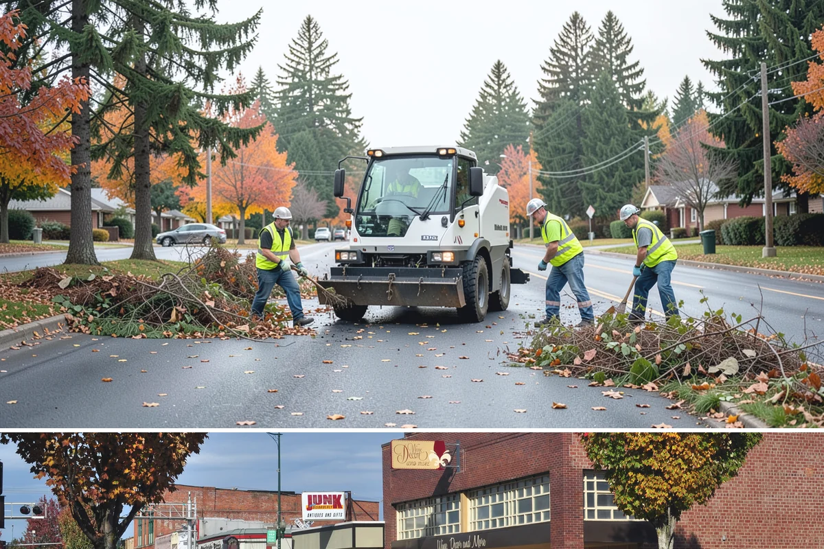 Landslide Debris Removal in Puyallup, Pierce County, WA - Slide activity intensifies from December through March as prolonged rainfall saturates hillside soils across the region.