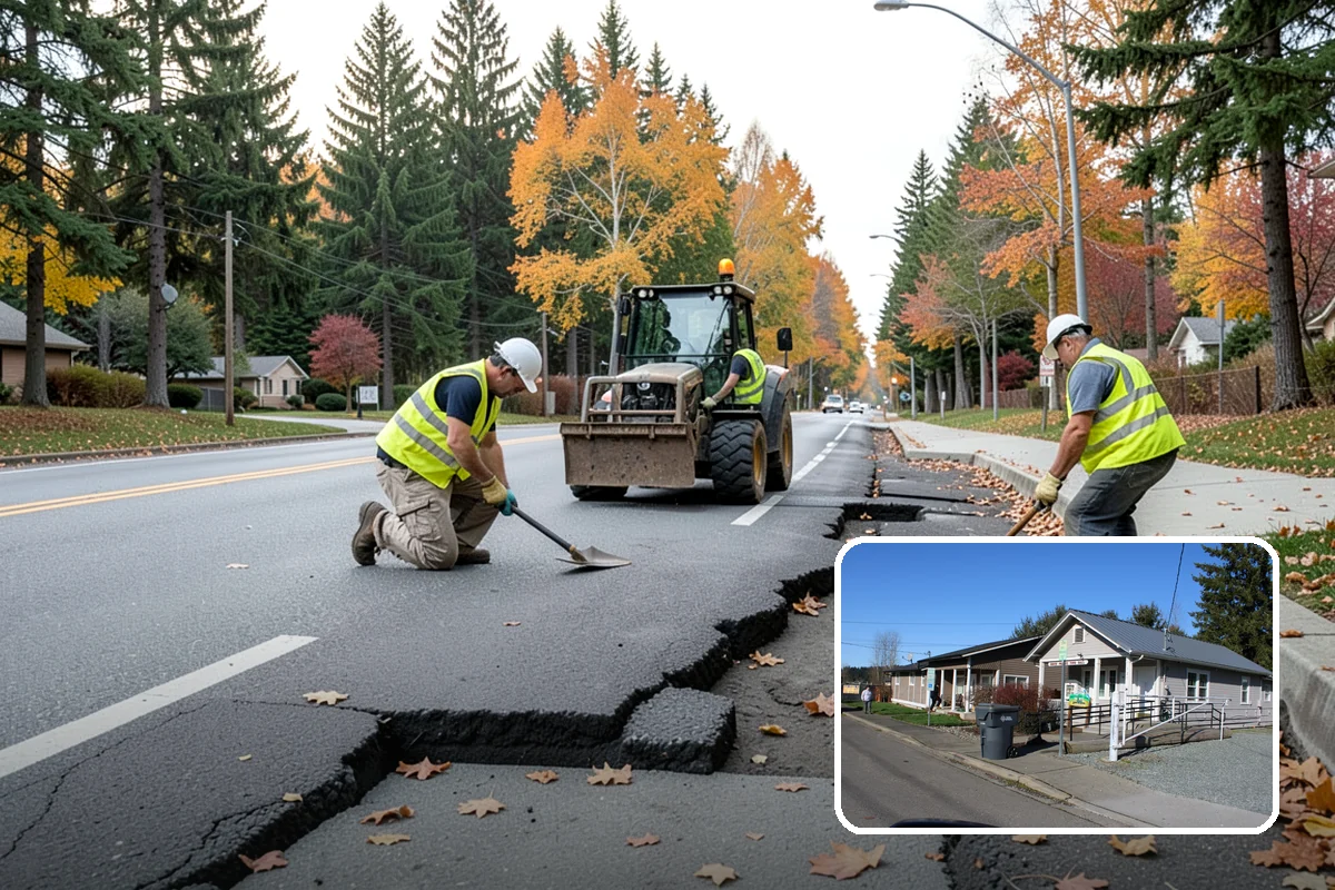Landslide Debris Removal in South Prairie, Pierce County, WA - Reopens buried access routes with slope-instability precautions in place