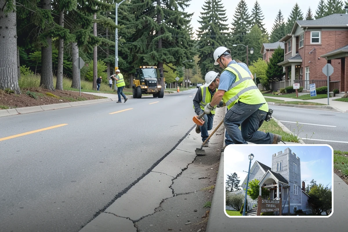 Landslide Debris Removal in Steilacoom, Pierce County, WA - Reopens buried access routes with slope-instability precautions in place