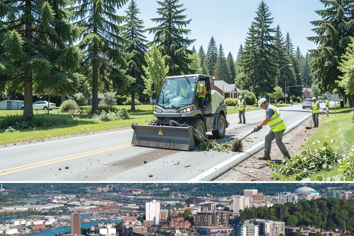 Landslide Debris Removal in Tacoma, Pierce County, WA - Slide activity intensifies from December through March as prolonged rainfall saturates hillside soils across the region.