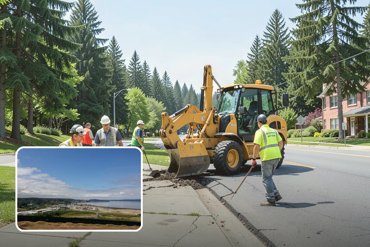 Landslide Debris Removal in University Place, Pierce County, WA - Reopens buried access routes with slope-instability precautions in place