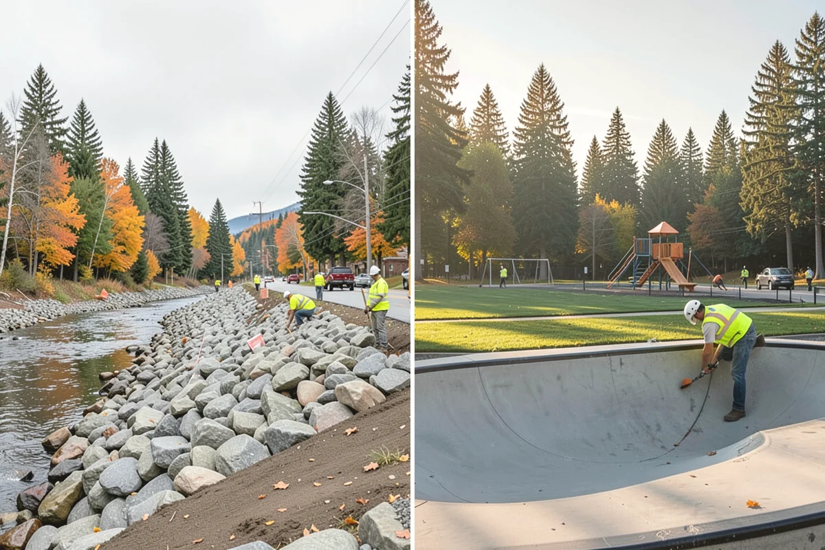 Landslide Debris Removal in Yarrow Point, King County, WA - Coordinate with geotechnical and public works staff to confirm slope stability