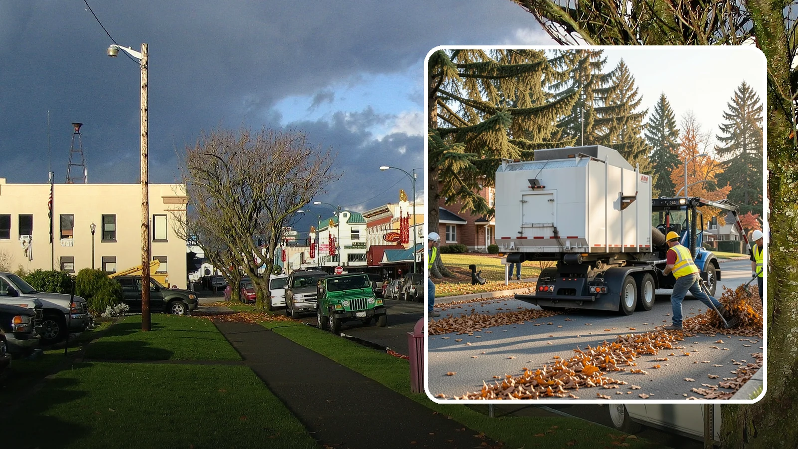 Leaf Collection in Arlington, Snohomish County, WA - Seasonal collection and removal of fallen leaves from streets, gutters, and public grounds.
