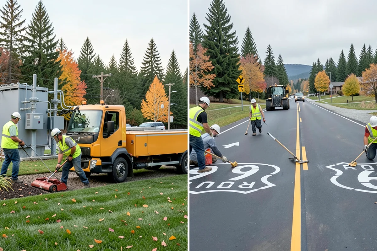 Leaf Collection in Arlington, Snohomish County, WA - Set collection routes for the leaf season