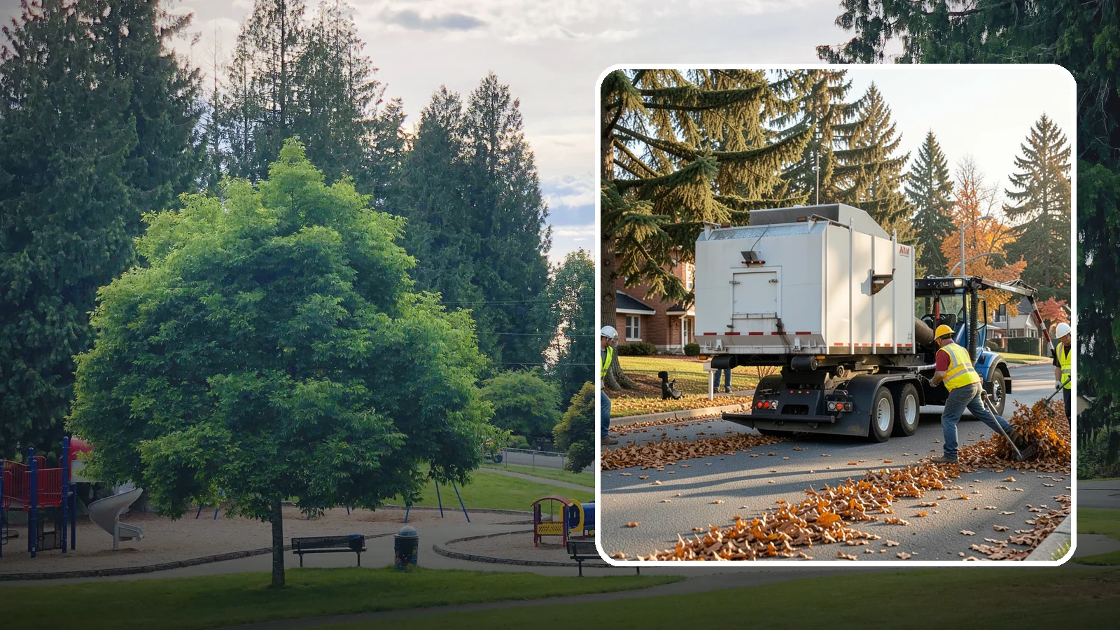 Leaf Collection in Bonney Lake, Pierce County, WA - Seasonal collection and removal of fallen leaves from streets, gutters, and public grounds.
