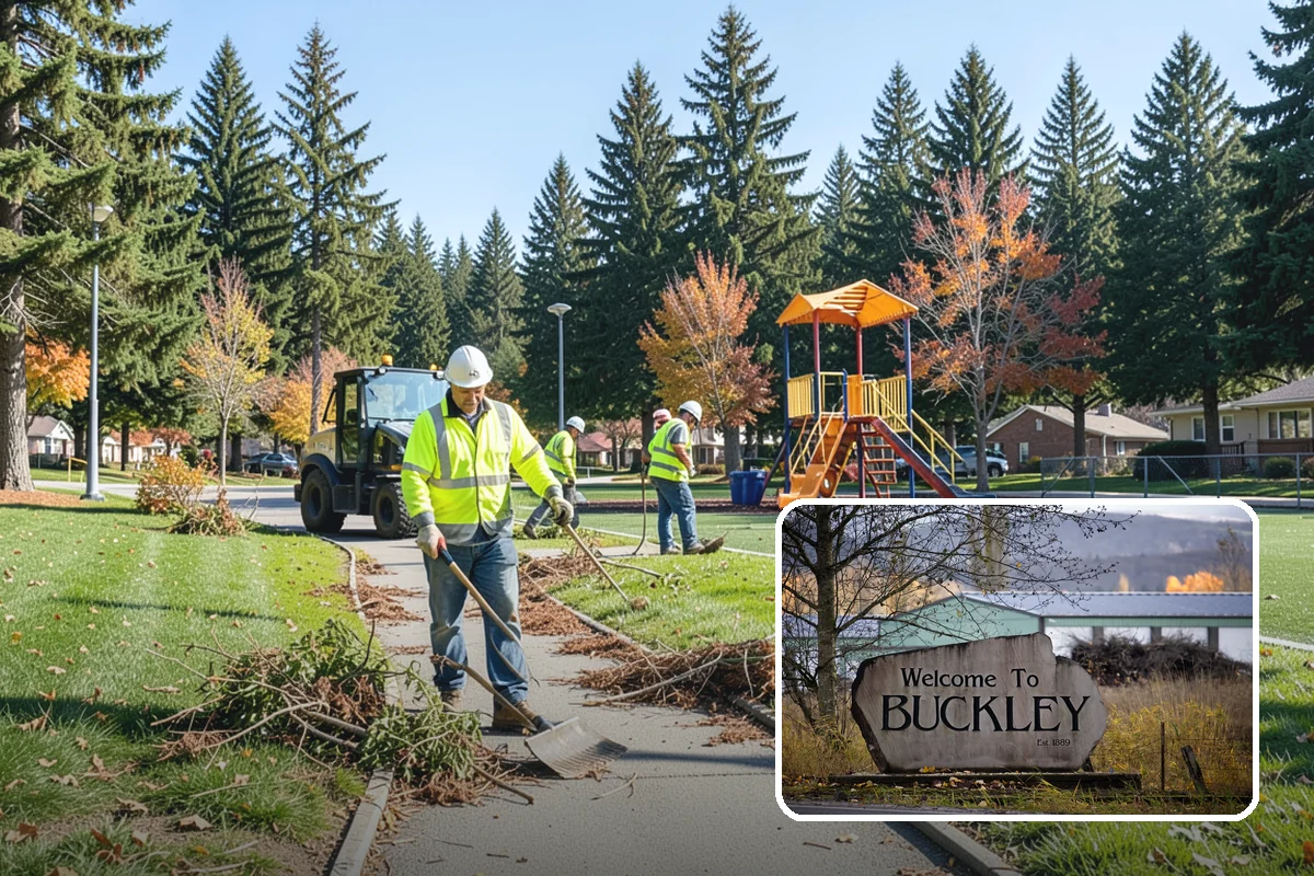 Leaf Collection in Buckley, Pierce County, WA - Clear gutters and catch basins
