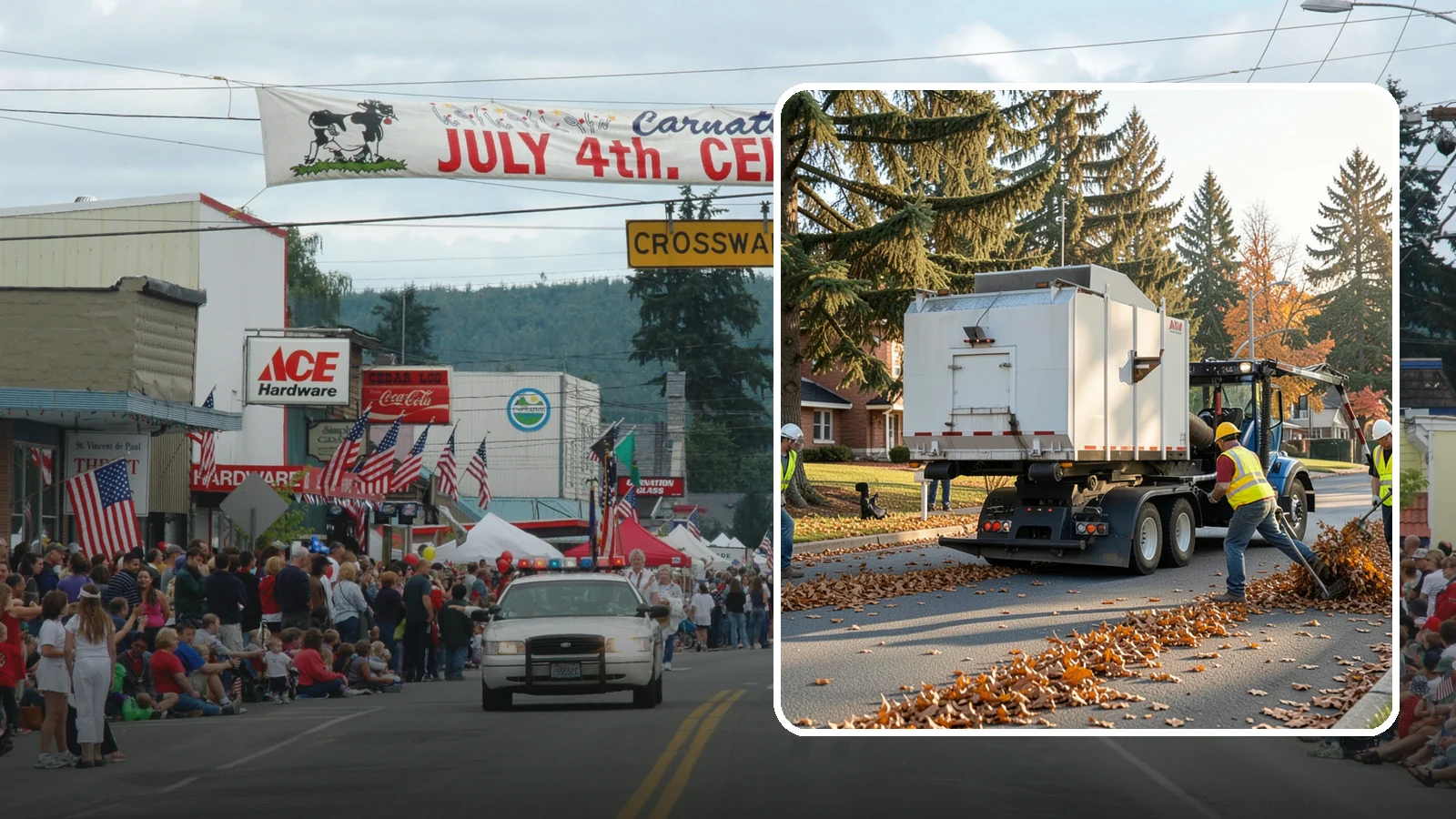 Leaf Collection in Carnation, King County, WA - Seasonal collection and removal of fallen leaves from streets, gutters, and public grounds.
