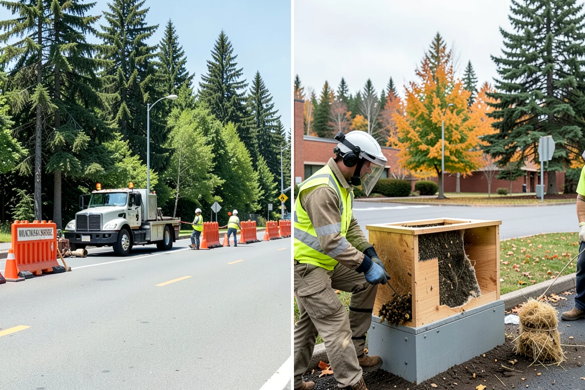Leaf Collection in Clyde Hill, King County, WA - Set collection routes for the leaf season