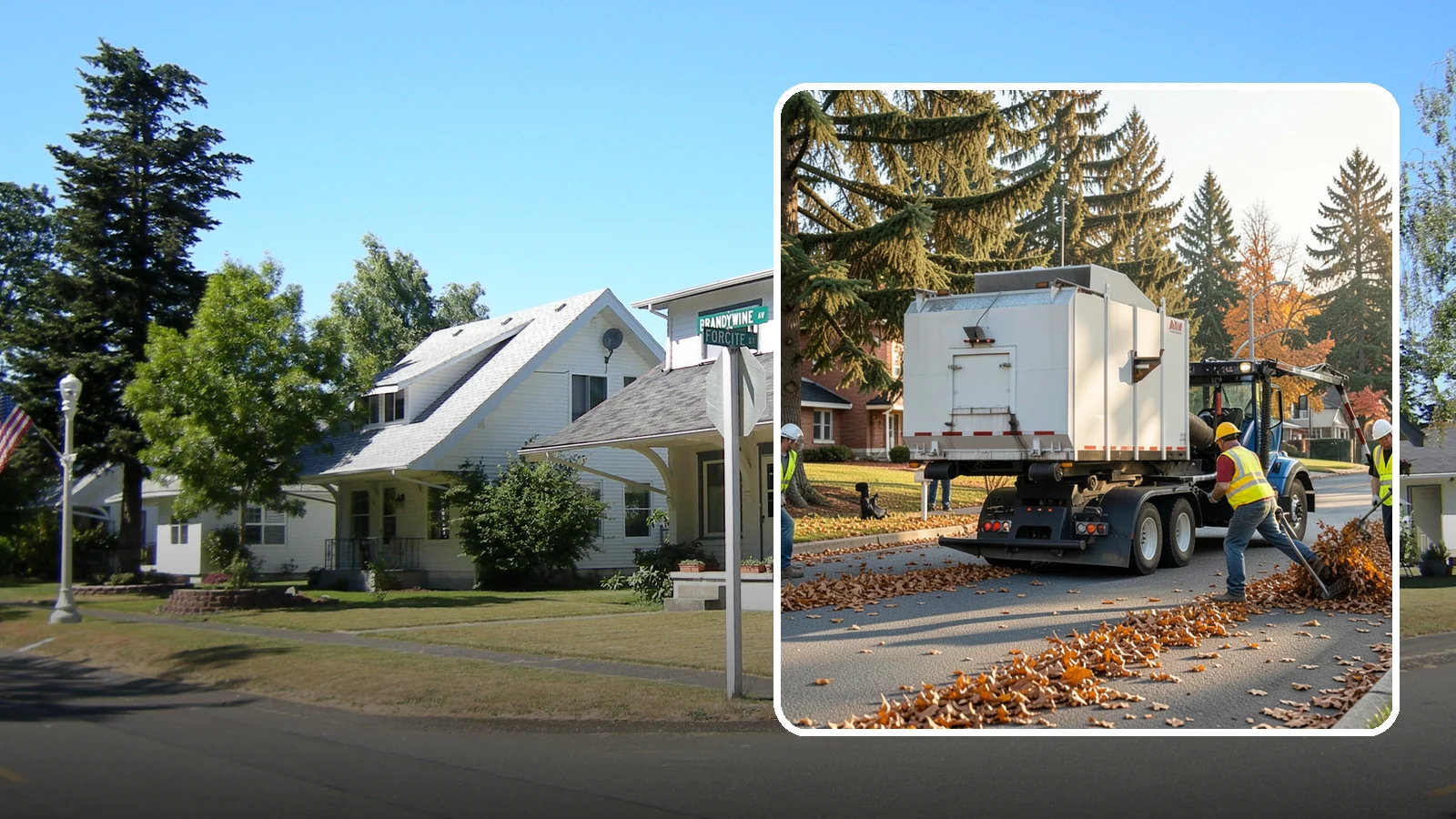 Leaf Collection in DuPont, Pierce County, WA - Seasonal collection and removal of fallen leaves from streets, gutters, and public grounds.