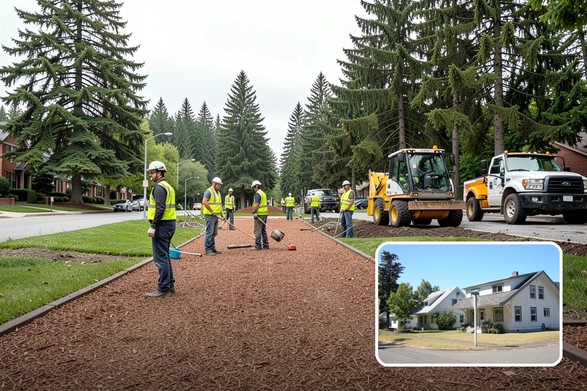 Leaf Collection in DuPont, Pierce County, WA - Clear gutters and catch basins