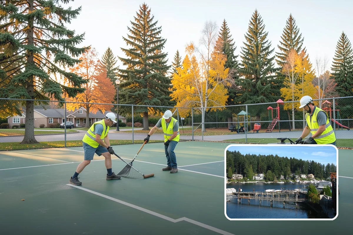 Leaf Collection in Gig Harbor, Pierce County, WA - Clear gutters and catch basins