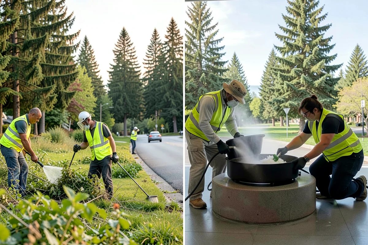 Leaf Collection in Gig Harbor, Pierce County, WA - Set collection routes for the leaf season