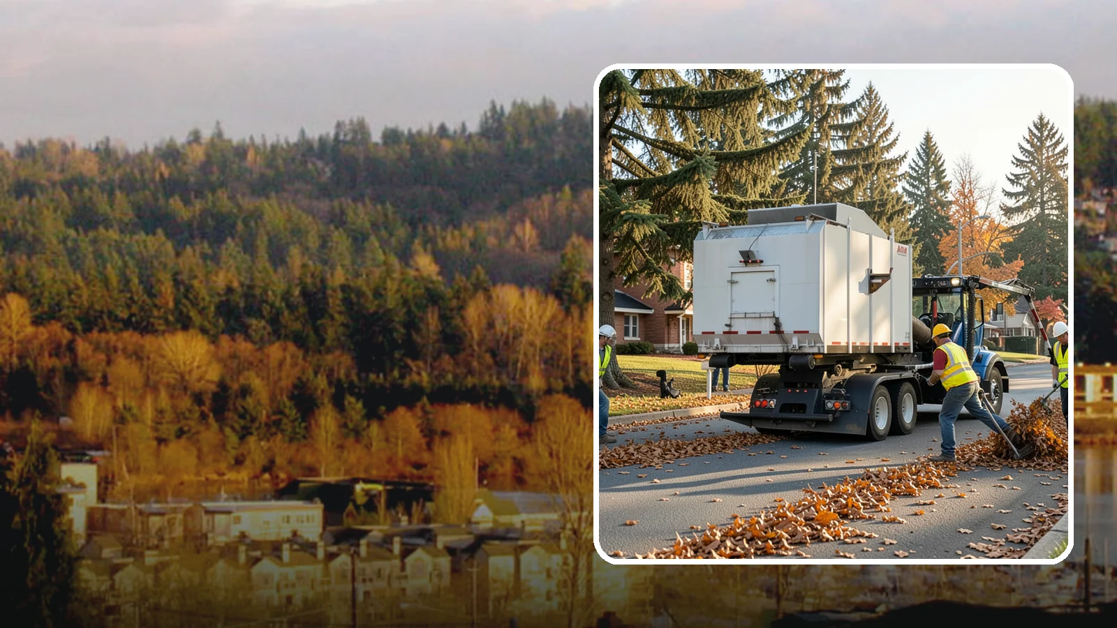 Leaf Collection in Kenmore, King County, WA - Seasonal collection and removal of fallen leaves from streets, gutters, and public grounds.